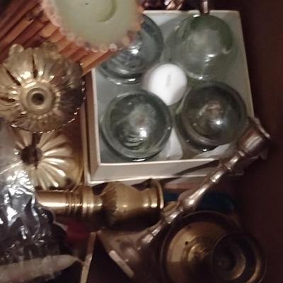 Collection of Candles and Candle Accessories, Holders, etc.