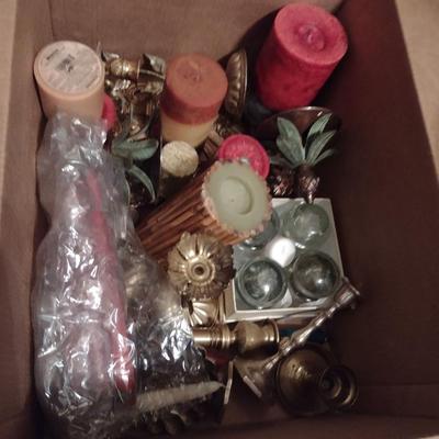 Collection of Candles and Candle Accessories, Holders, etc.