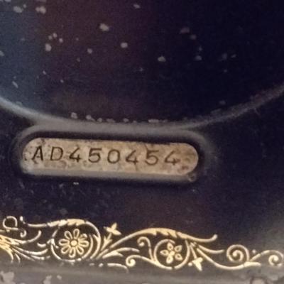 Vintage Singer Sewing Machine with Cabinet and Bench