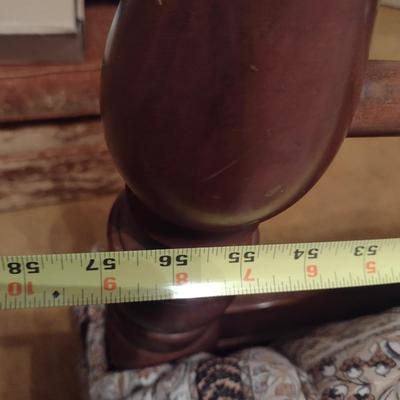 Full Size Bed with Wooden Head and Foot Boards