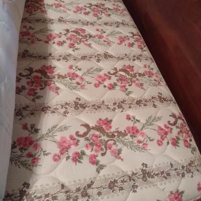 Full Size Bed with Wooden Head and Foot Boards