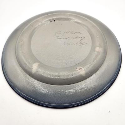 Lot #103L French Studio Pottery Plate - Stork