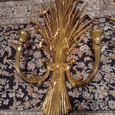 Vintage Pair of Wall Mount Candle Holders