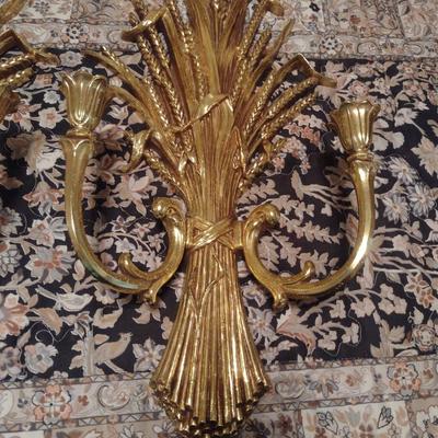 Vintage Pair of Wall Mount Candle Holders