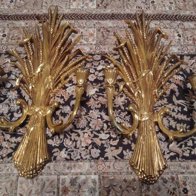 Vintage Pair of Wall Mount Candle Holders