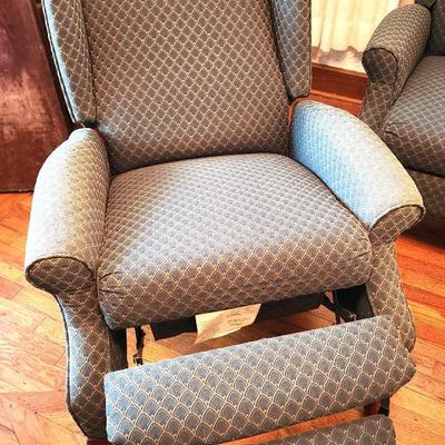 Lot #105 Lane Furniture Company Recliner - Queen Anne Style/Wingback