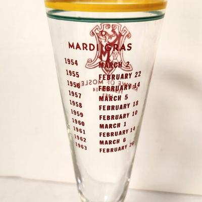 Lot #107 Vintage Krewe of Moslem (Mardi Gras) Pilsner Glasses - Pair