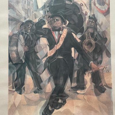 Grand Marshal Leading a Second Line Framed Poster - Franco Alessandrini