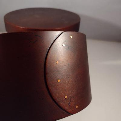 Pair of Wooden Cheese Style Boxes