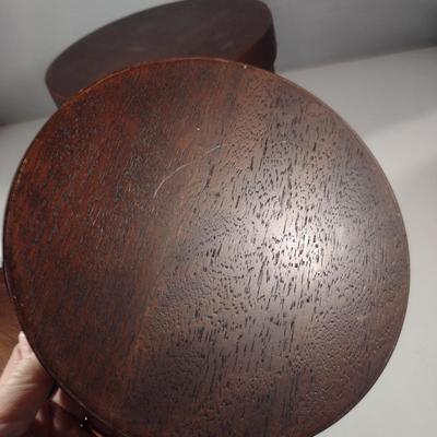 Pair of Wooden Cheese Style Boxes