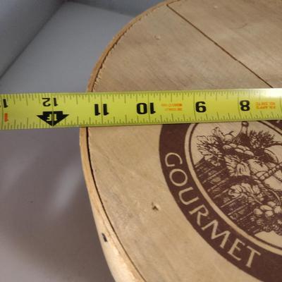 Marshall Fields Wooden Cheese Box Filled with Bird's Feathers