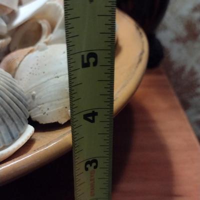 Large Pottery Bowl Filled with Seashells