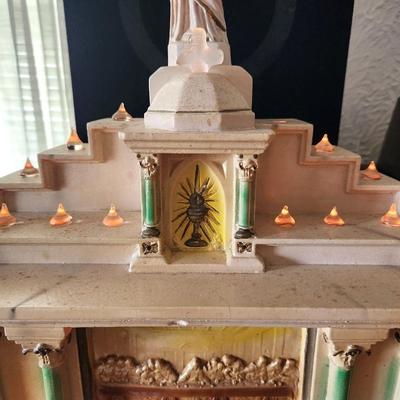 Lot #117 Vintage Home Altar - Sacred Heart of Jesus
