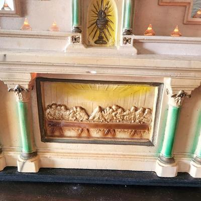 Lot #117 Vintage Home Altar - Sacred Heart of Jesus