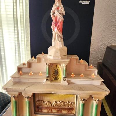 Lot #117 Vintage Home Altar - Sacred Heart of Jesus