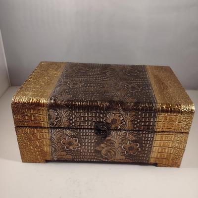 Decorative Storage Box with Hinged Lid