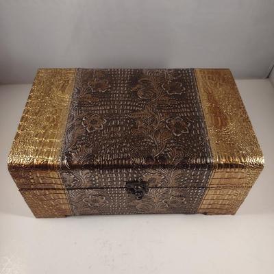 Decorative Storage Box with Hinged Lid
