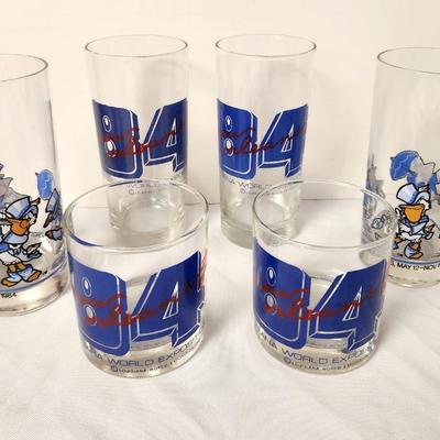 Lot #124 Lot of 6 1984 World's Fair Glasses
