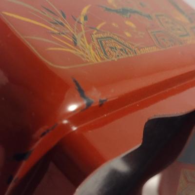 Plastic Trays and Double Layer Box with Floral and Asian Designs