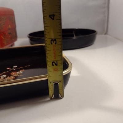 Plastic Trays and Double Layer Box with Floral and Asian Designs