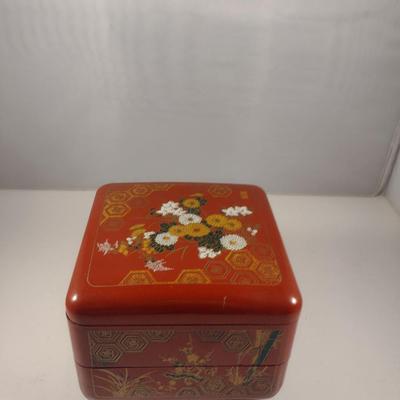 Plastic Trays and Double Layer Box with Floral and Asian Designs