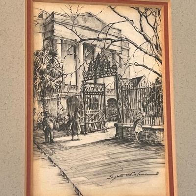 2 Piece Lot Art - 1 Signed, Elizabeth O'Neill Verner Double Print
