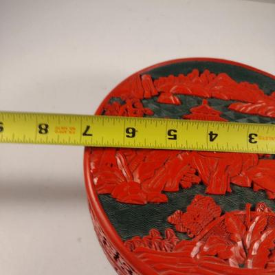 Decorative Box with Cinnabar Style Finish