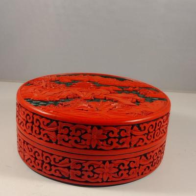 Decorative Box with Cinnabar Style Finish