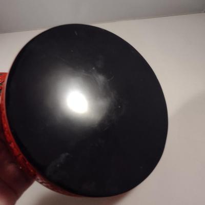 Decorative Box with Cinnabar Style Finish