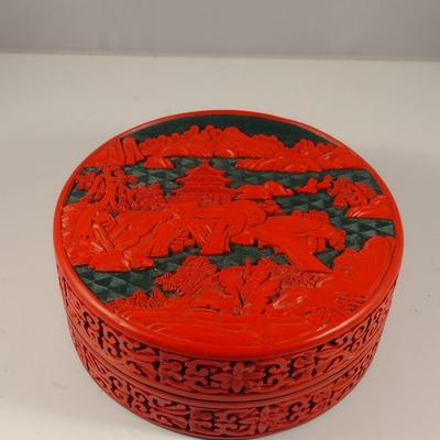 Decorative Box with Cinnabar Style Finish