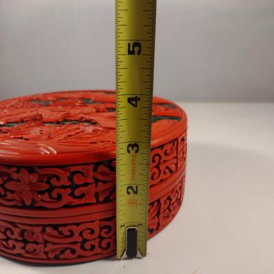 Decorative Box with Cinnabar Style Finish
