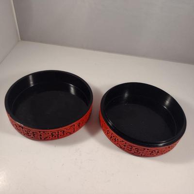 Decorative Box with Cinnabar Style Finish