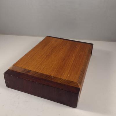 Wooden Storage Box with Hinged Lid