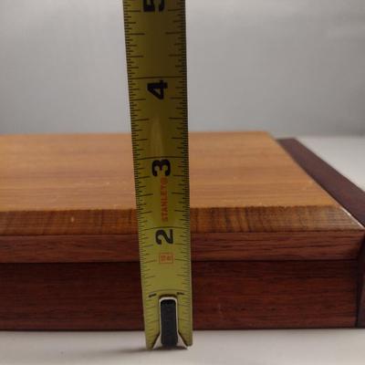 Wooden Storage Box with Hinged Lid