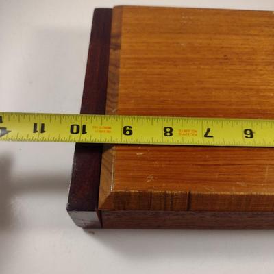 Wooden Storage Box with Hinged Lid