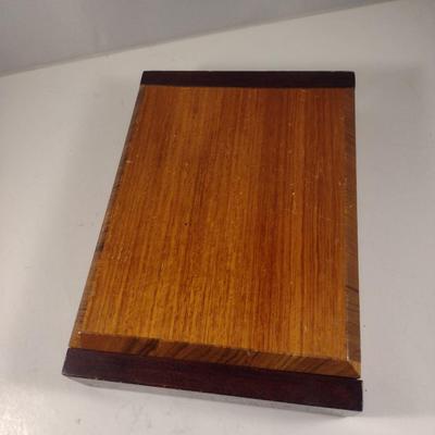 Wooden Storage Box with Hinged Lid