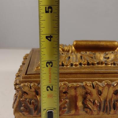 Resin Decorative Box with Gilt Finish
