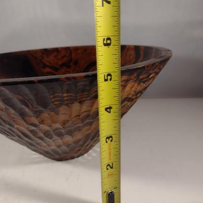 Collection of Decorative Bowls- Glass, Wooden, and Beaded on Metal Frame