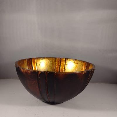 Collection of Decorative Bowls- Glass, Wooden, and Beaded on Metal Frame