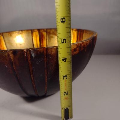 Collection of Decorative Bowls- Glass, Wooden, and Beaded on Metal Frame