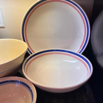 Lot of Large Ceramic Serving Platters Bowls