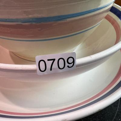 Lot of Large Ceramic Serving Platters Bowls