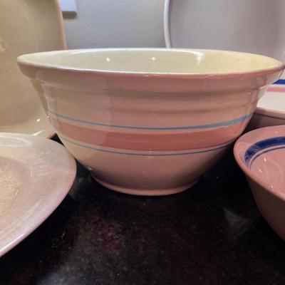 Lot of Large Ceramic Serving Platters Bowls