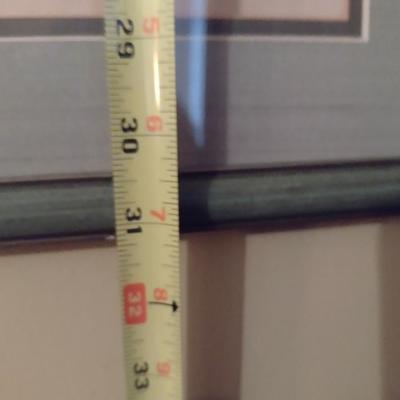 Pair of Asian Bird on Branch Framed Prints with Chop Mark