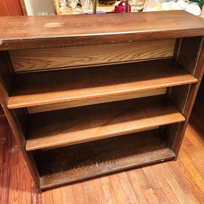 Lot #128 Solid Wood Bookcase - adjustable shelves