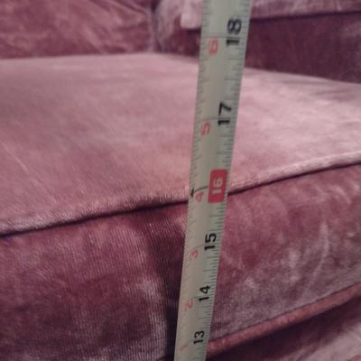 Vintage Crushed Velvet Upholstered Chair (Choice B)