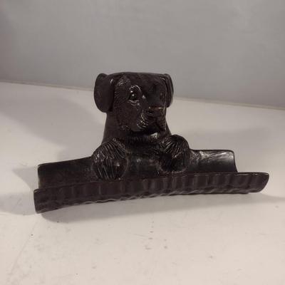 Vintage Cast Metal Dog Design Pen/Pencil Holder