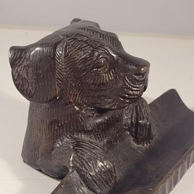 Vintage Cast Metal Dog Design Pen/Pencil Holder