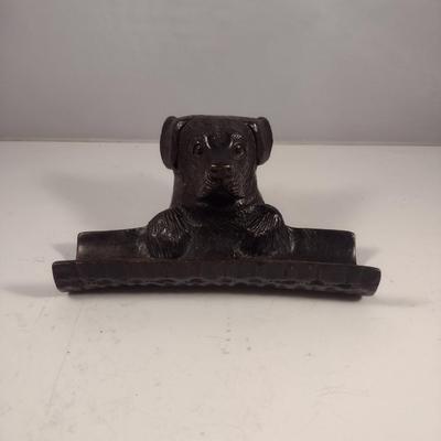 Vintage Cast Metal Dog Design Pen/Pencil Holder