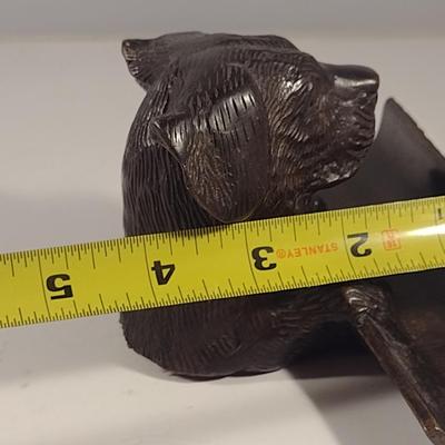 Vintage Cast Metal Dog Design Pen/Pencil Holder